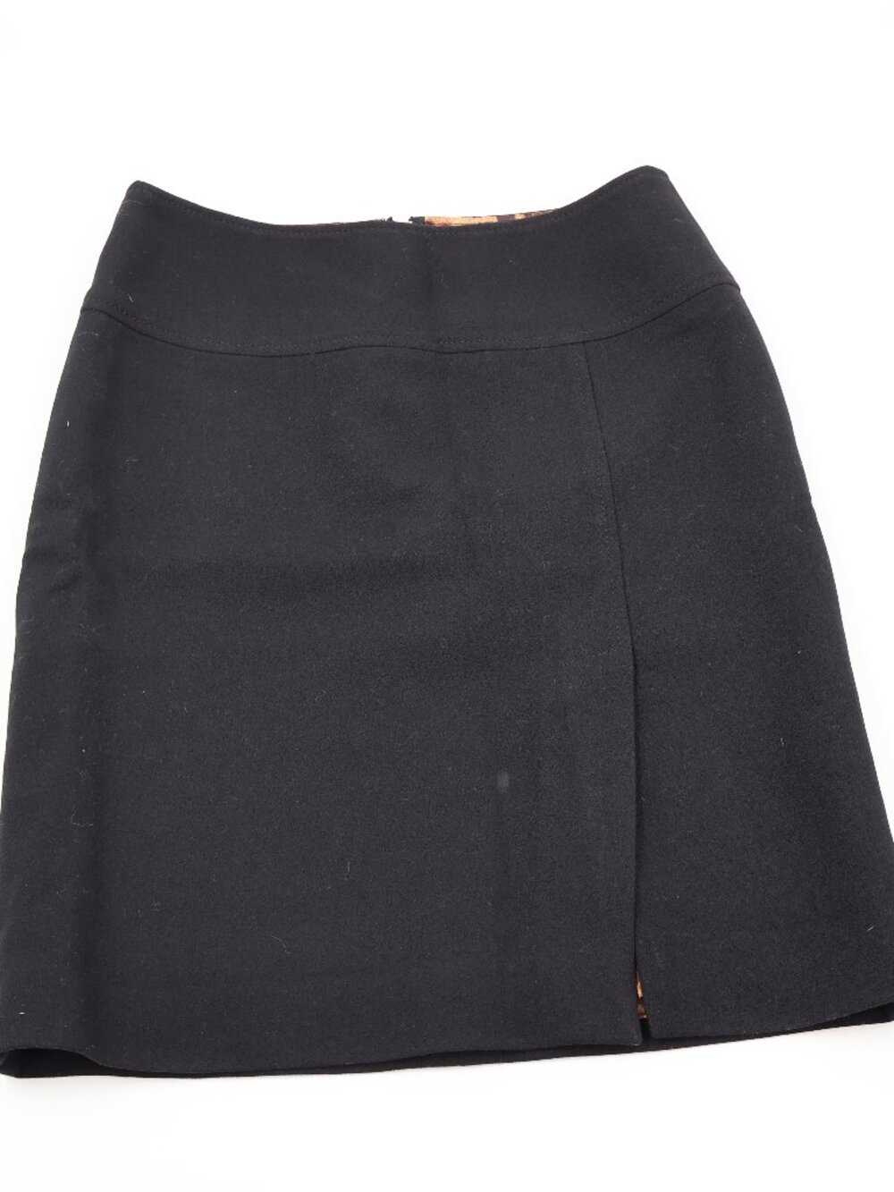 Dolce & Gabbana Mini Skirt Womens 30W Black Leopard Lining Wool Blend Made Italy